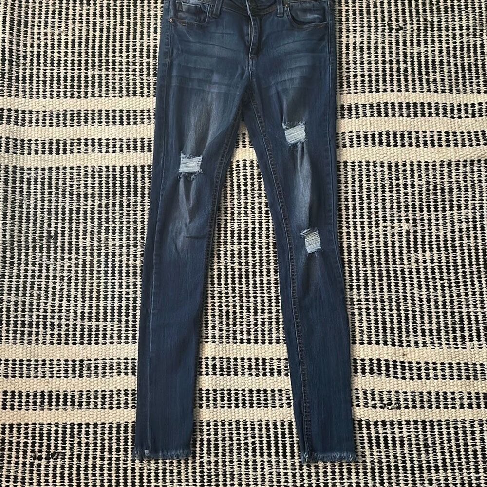 Almost famous Size 3 mode rise roll cuff skinny jeans